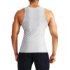 imageNELEUS Mens 3 Pack Athletic Compression Under Base Layer Sport Tank Top5074 Light Grey 3 Pack