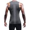 imageNELEUS Mens 3 Pack Athletic Compression Under Base Layer Sport Tank Top802 3 PackblackGreyWhite