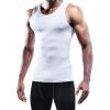 imageNELEUS Mens 3 Pack Athletic Compression Under Base Layer Sport Tank Top802 3 PackblackGreyWhite