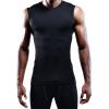 imageNELEUS Mens 3 Pack Athletic Compression Under Base Layer Sport Tank Top803 BlackBlackBlack 3 Pack