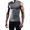 imageNELEUS Mens 3 Pack Athletic Compression Under Base Layer Sport Tank Top803 BlackGreyWhite 3 Pack