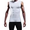 imageNELEUS Mens 3 Pack Athletic Compression Under Base Layer Sport Tank Top803 WhiteWhiteWhite 3 Pack