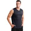 imageNELEUS Mens 3 Pack Athletic Compression Under Base Layer Sport Tank TopVneck BlackGreyBlue  3 Pack