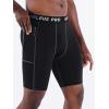 imageNELEUS Mens 3 Pack Running Compression Shorts with Pockets6081 BlackGreyRed 3 Pack