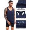 imageNELEUS Mens 3 Pack Running Tank Top Dry Fit YBack Athletic Workout Tank Tops6 PackBlack2pcs navy2pcs olive Green2pcs