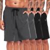 imageNELEUS 9quot Mens Dry Fit Athletic Workout Shorts for Running Basketball Beach Casual6009 Black black grey grey 4 Pack