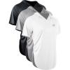 imageNELEUS Womens 3 Pack Running Shirt Sun Protection Workout Athletic Shirt with Hoods8104 BlackGreyWhite 3 Pack