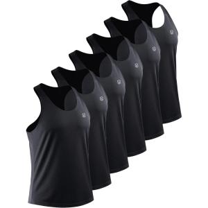 imageNELEUS Mens 3 Pack Running Tank Top Dry Fit YBack Athletic Workout Tank Tops6 PackBlack6pcs