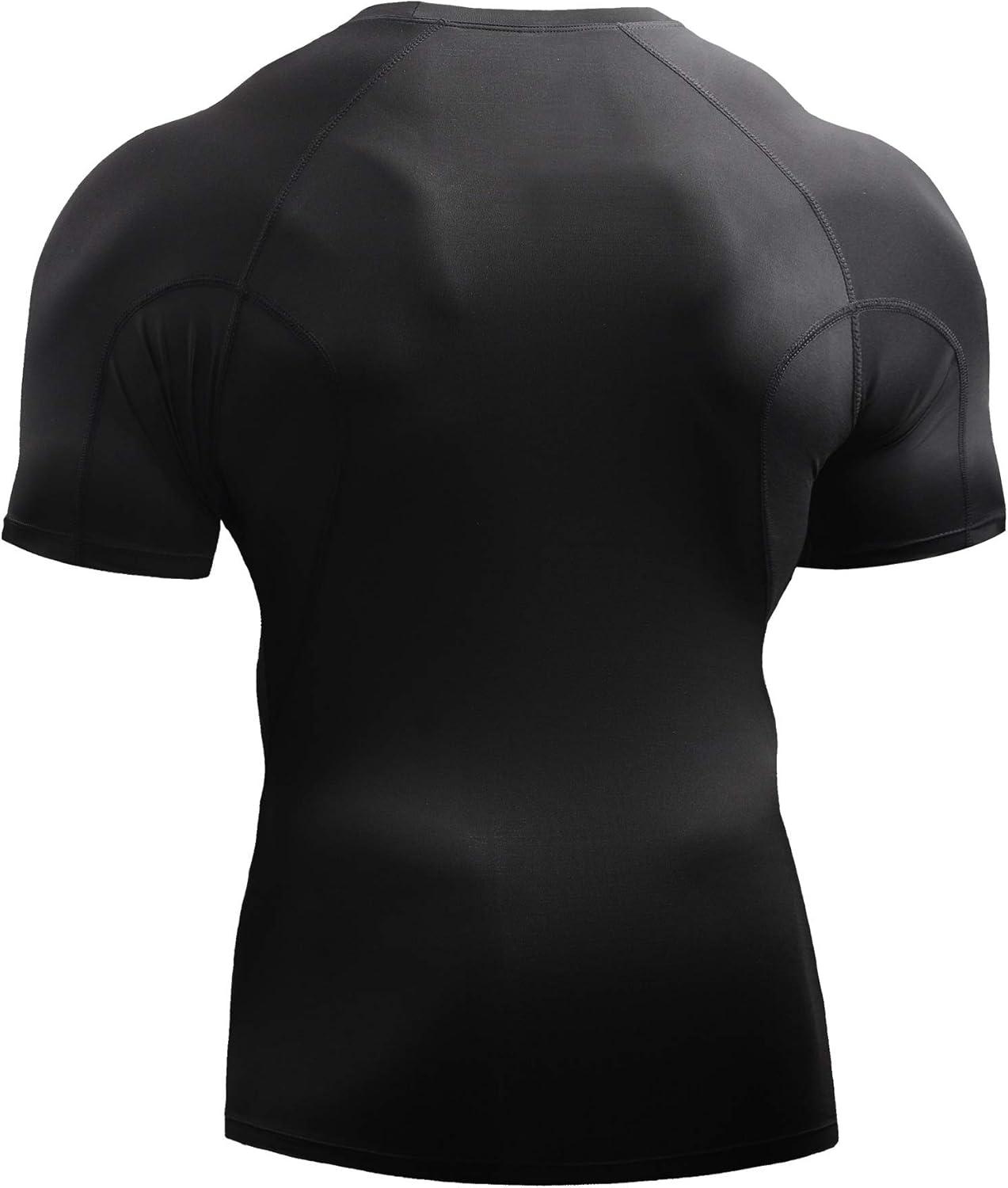 imageNELEUS Mens 3 or 4 Pack Workout Athletic Compression Shirts5022 BlackBlackBlack