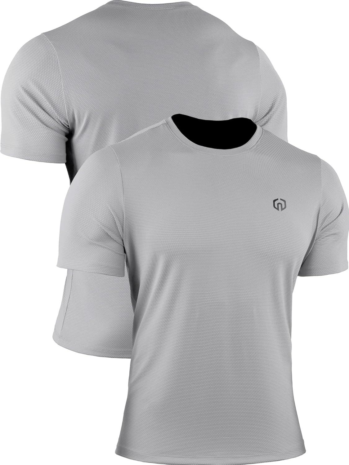 imageNELEUS Mens 3 or 4 Pack Workout Athletic Compression Shirts508 BlackGreyBlue 3 Pack