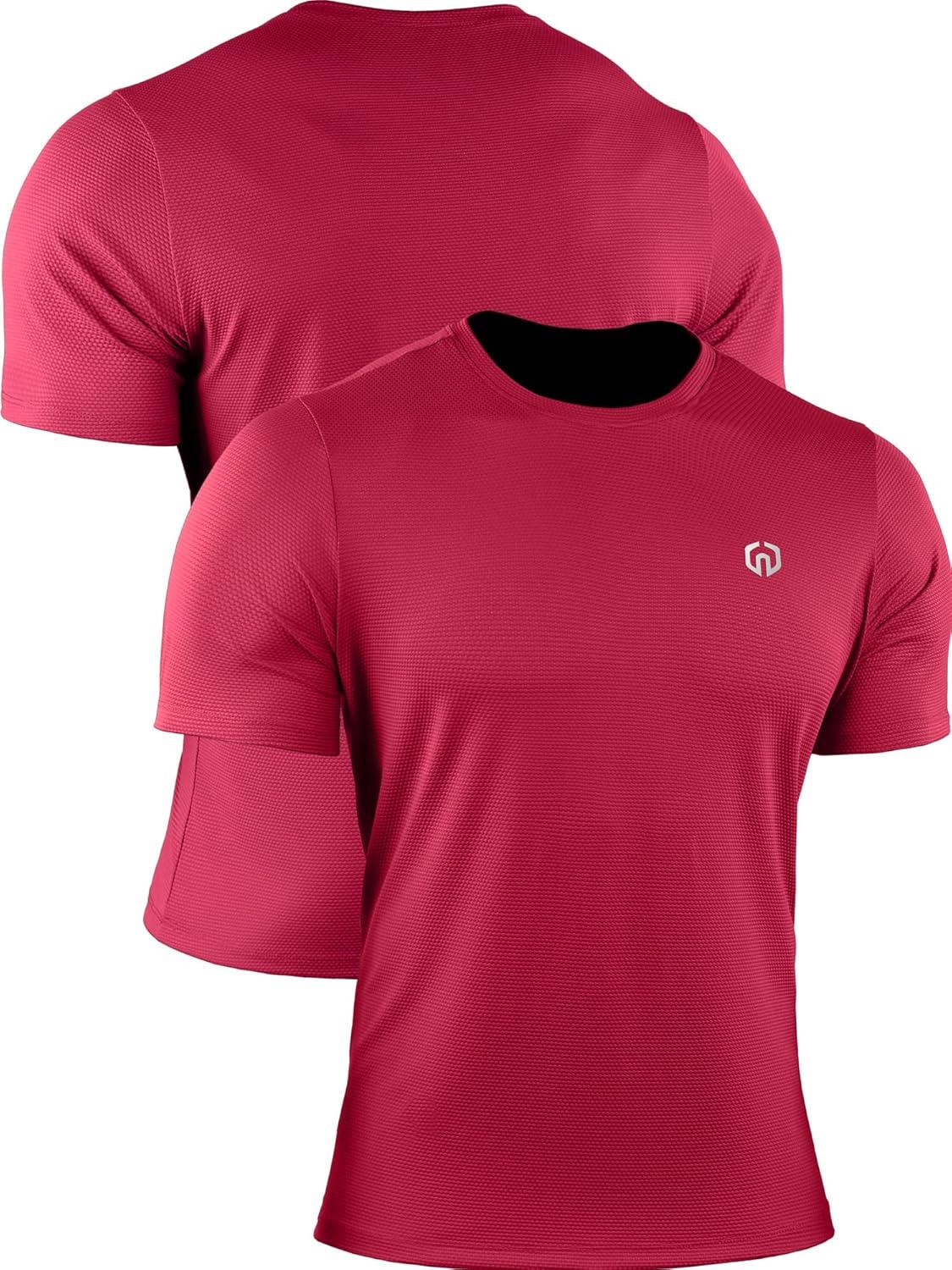 imageNELEUS Mens 3 or 4 Pack Workout Athletic Compression Shirts508 RedBlueYellow 3 Pack