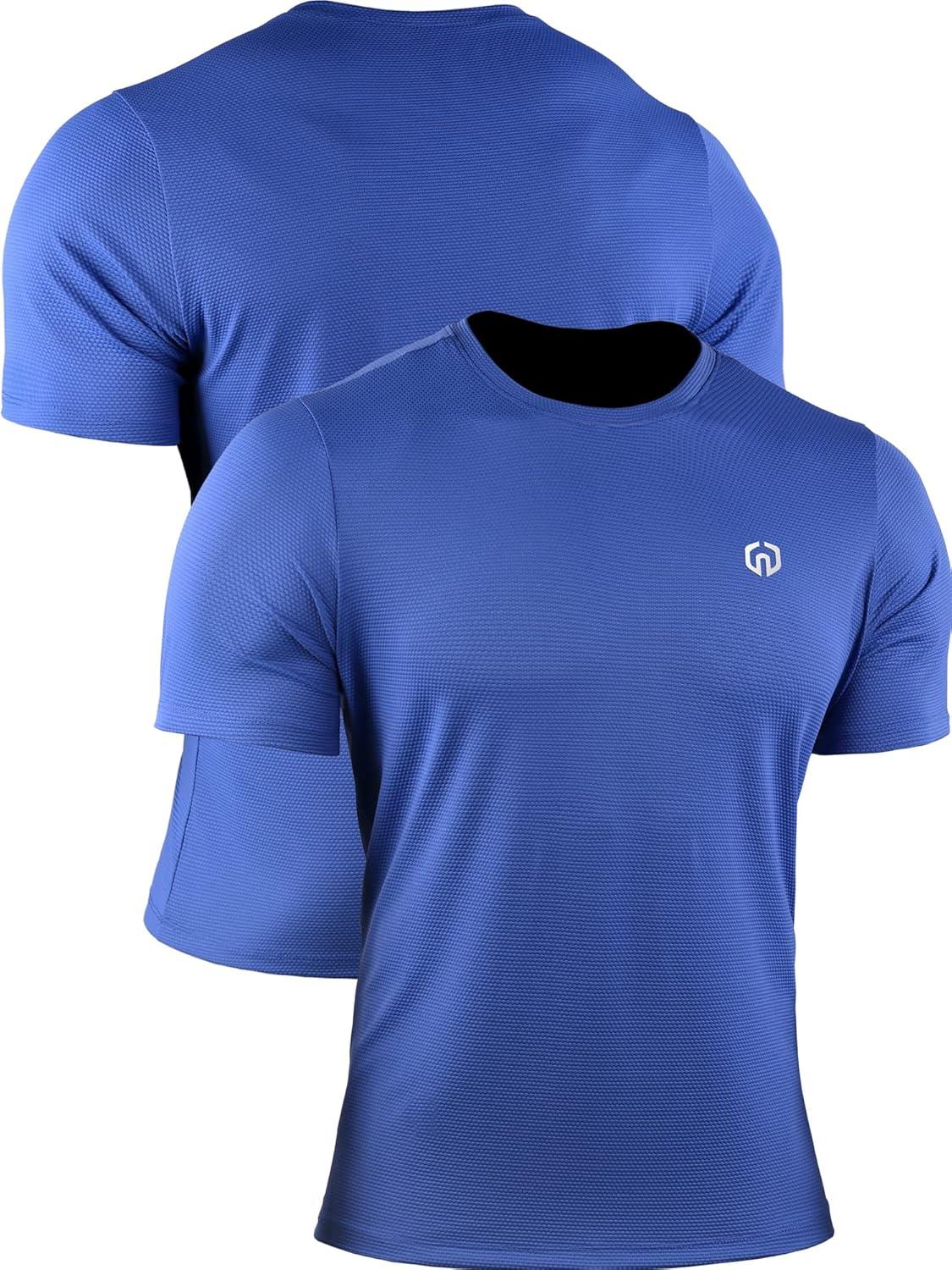 imageNELEUS Mens 3 or 4 Pack Workout Athletic Compression Shirts508 RedBlueYellow 3 Pack