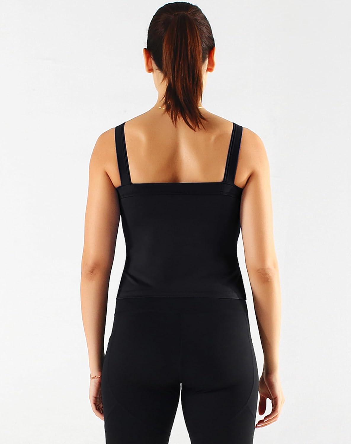 imageNELEUS Womens 3 Pack Athletic Cropped Tank Top Padded Bra8196 BlackBlackBlack