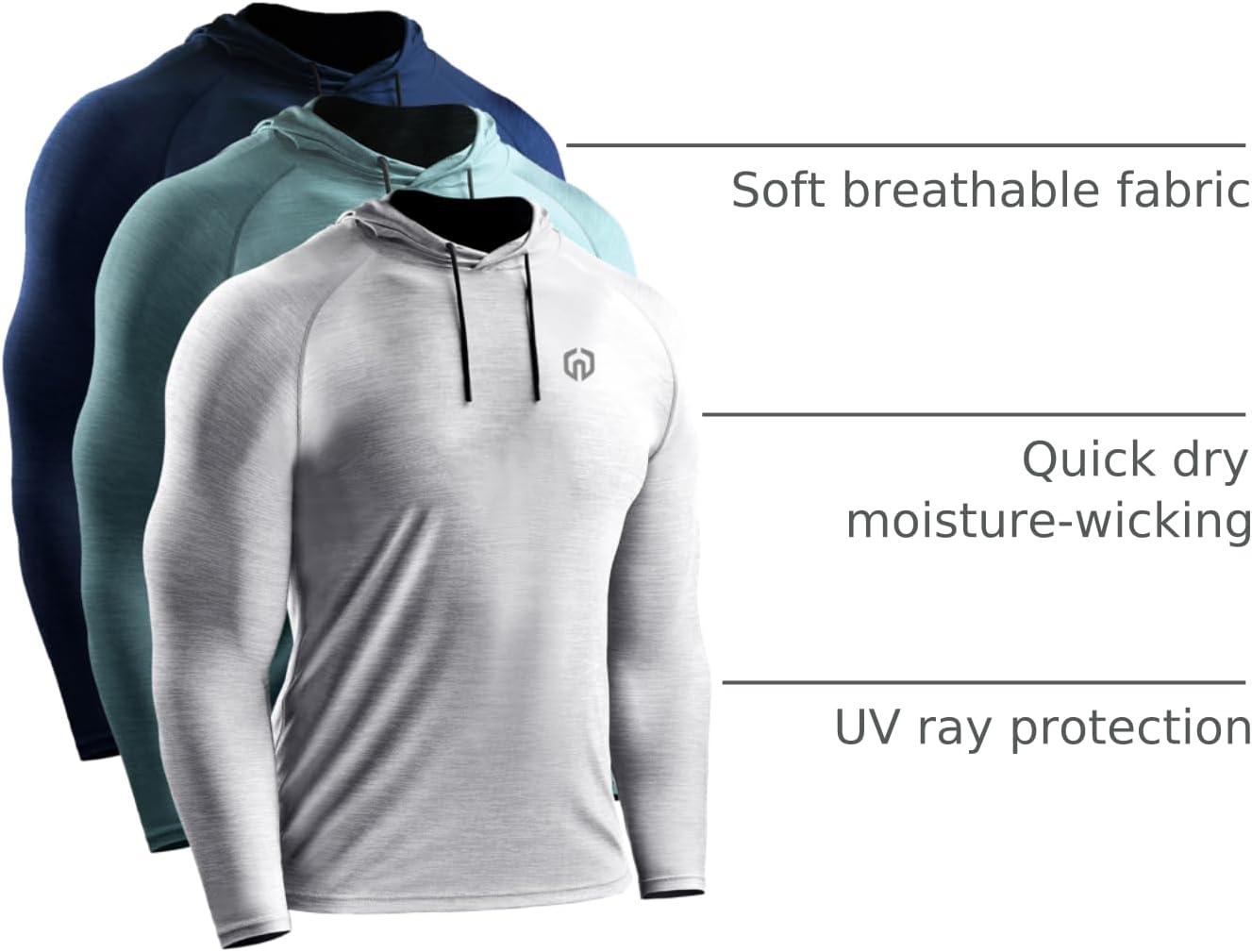 imageNELEUS mens Soft5071 NavyLight GreyLight Green 3 Pack