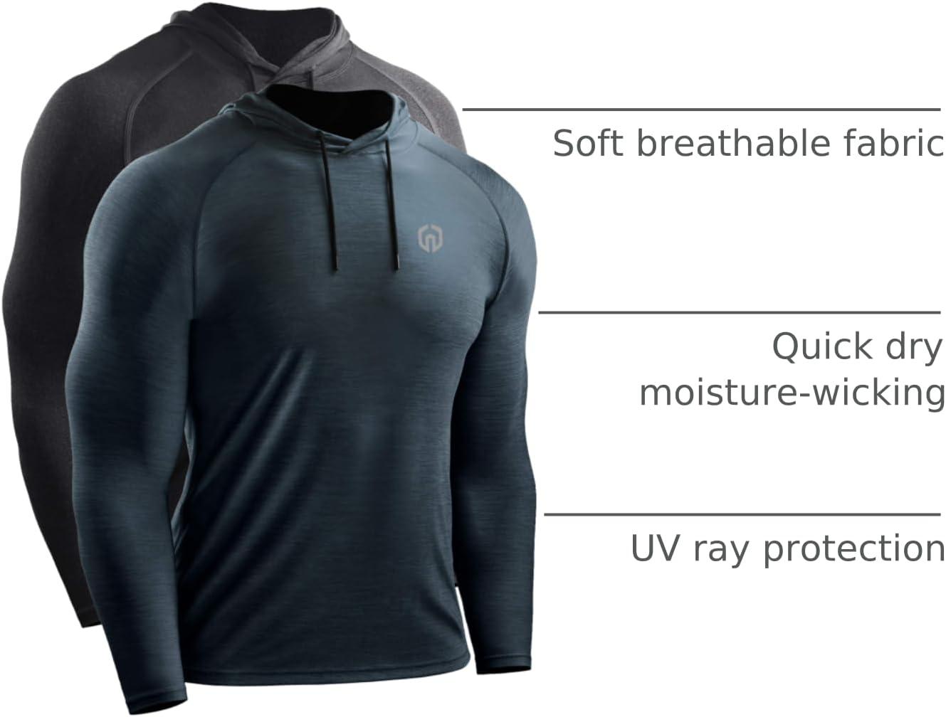 imageNELEUS mens Soft5071 Slate GreyDark Grey 2 Pack