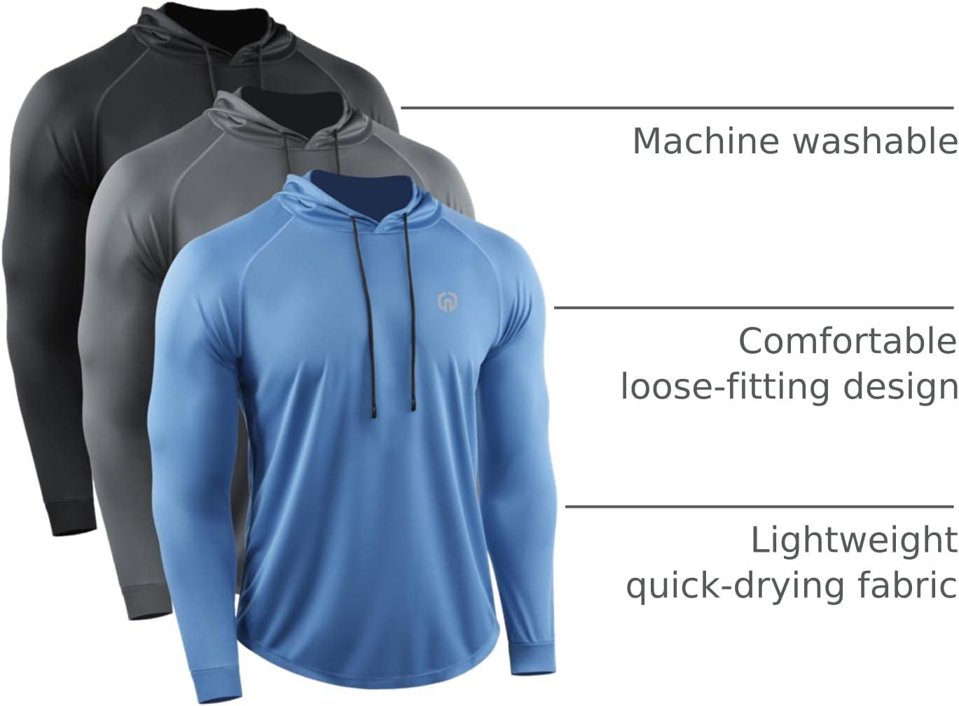 imageNELEUS mens Soft5147 BlackGreyBlue 3 Pack