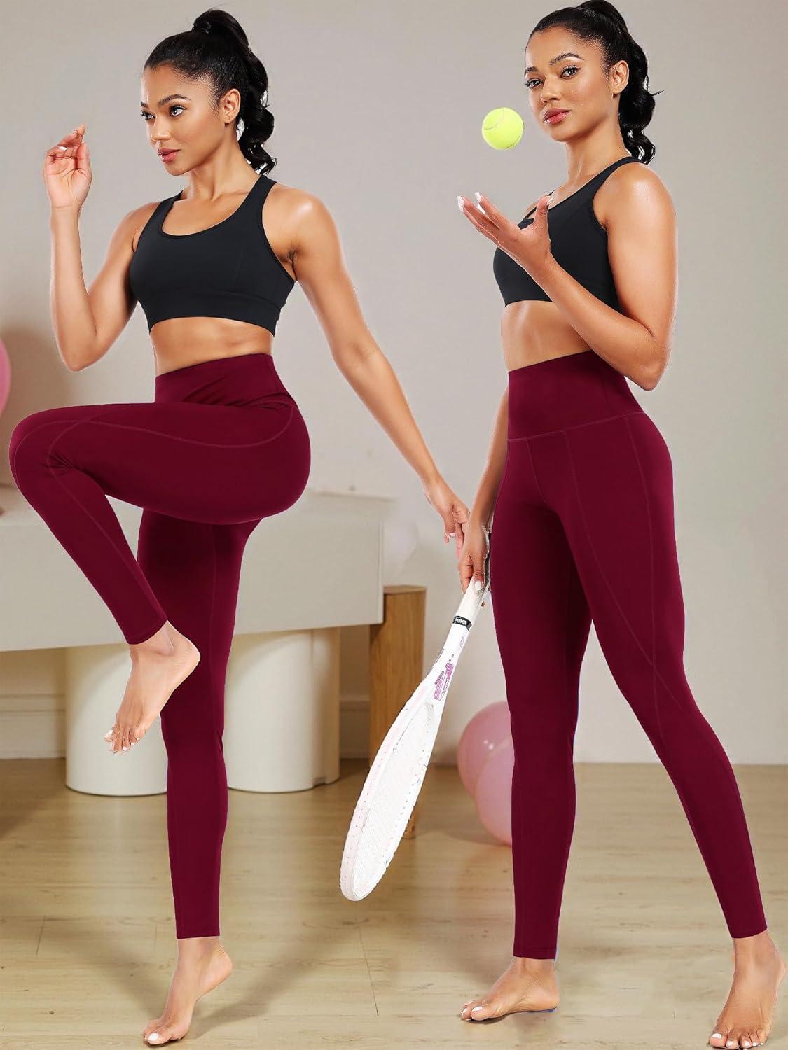 imageNELEUS womens Soft9017 Yoga Pant 3 PackblueNavyRed