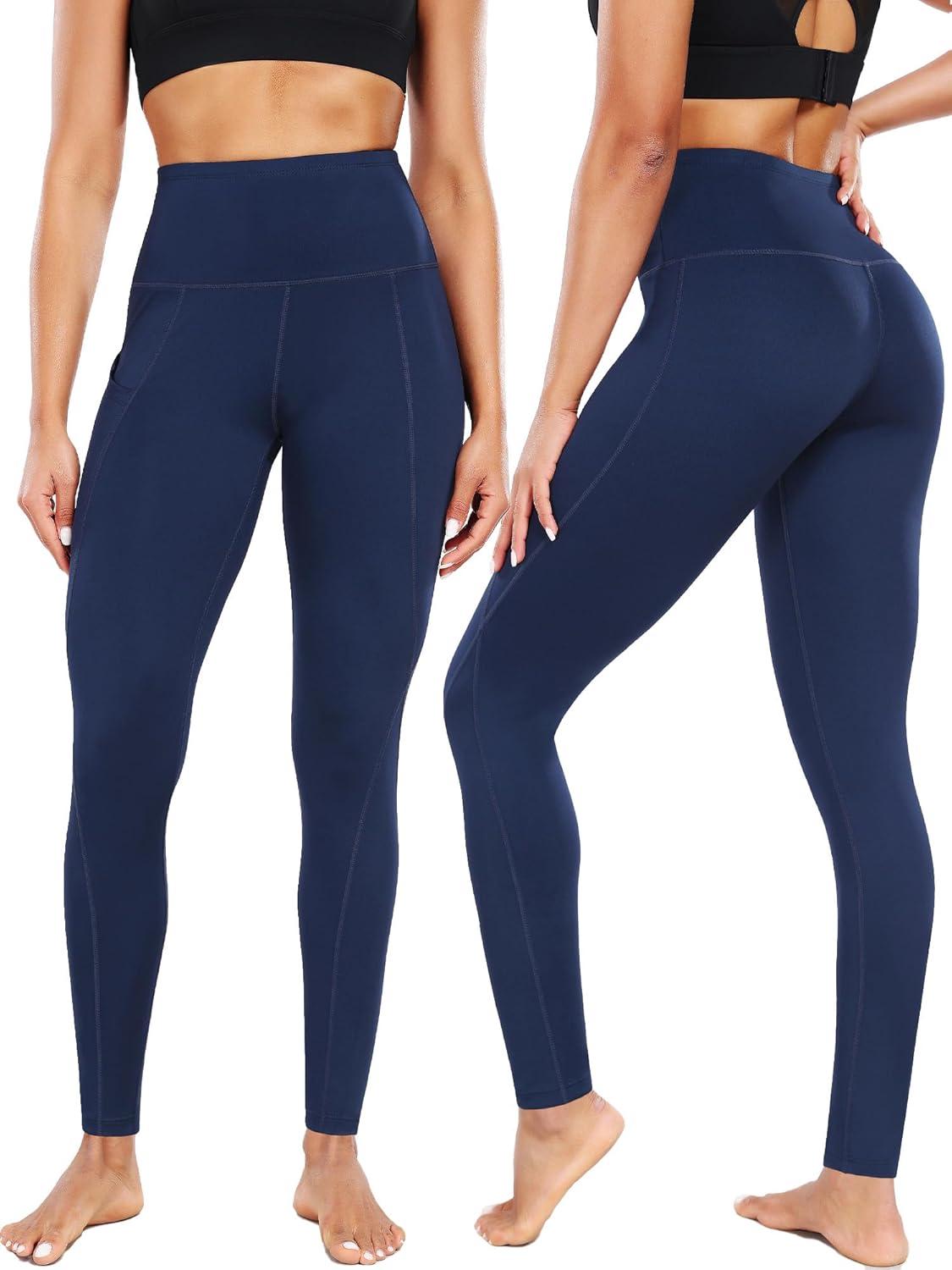 imageNELEUS womens Soft9017 Yoga Pant 3 PackblueNavyRed