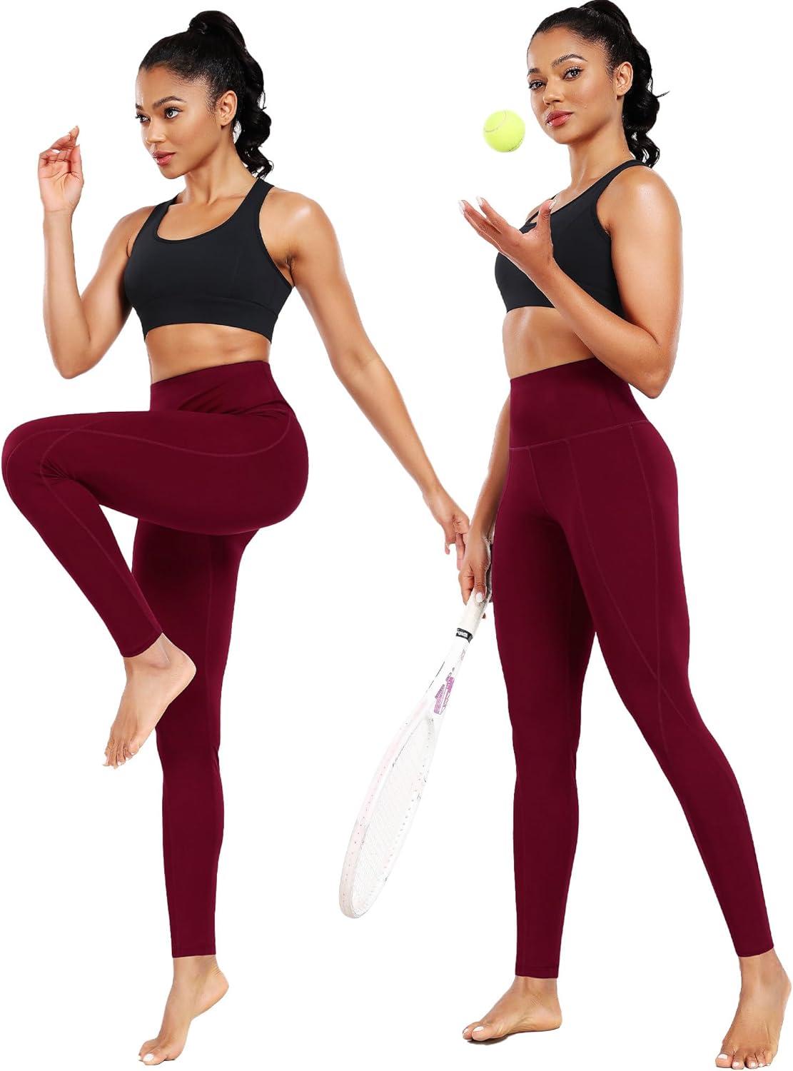 imageNELEUS womens Soft9017 Yoga Pant 3 PackblueNavyRed