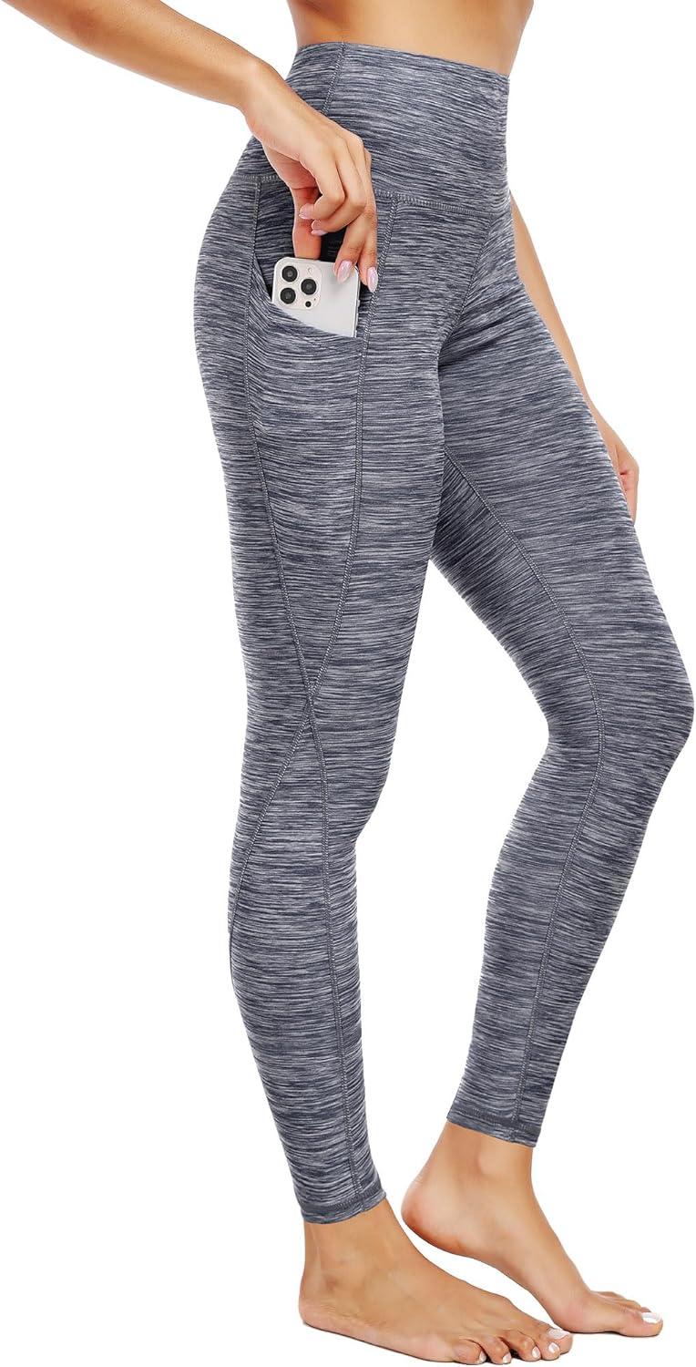 imageNELEUS womens Soft9033 Yoga Pant 3 Pack Black grey blue