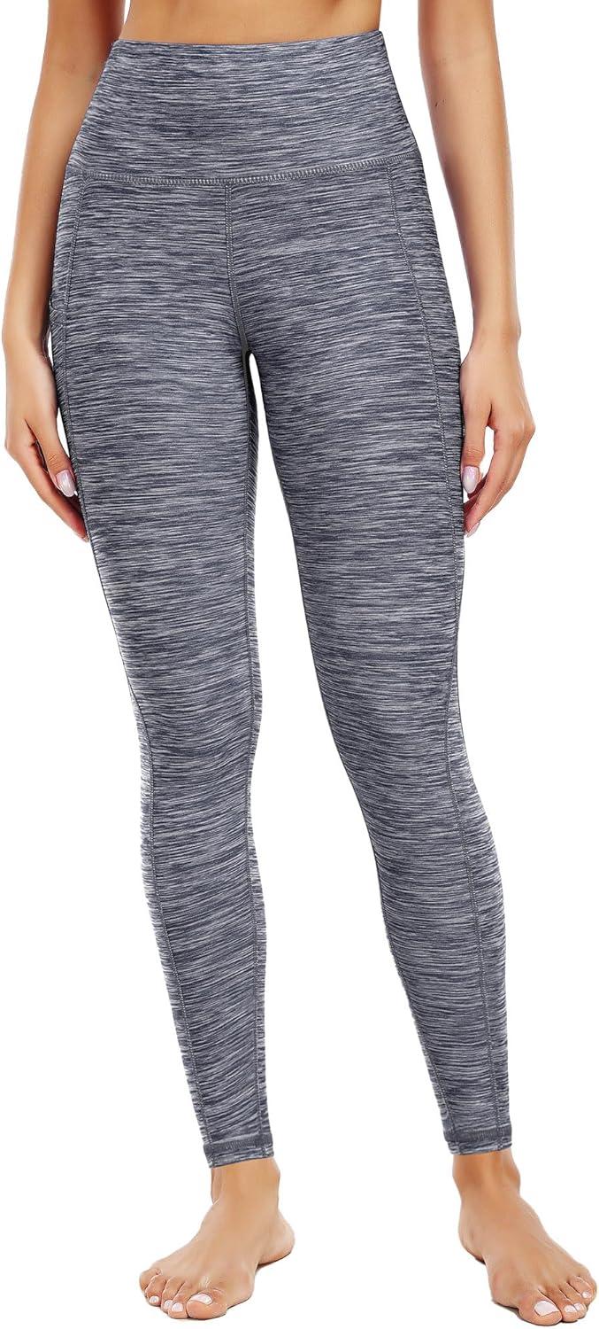 imageNELEUS womens Soft9033 Yoga Pant 3 Pack Red grey brown