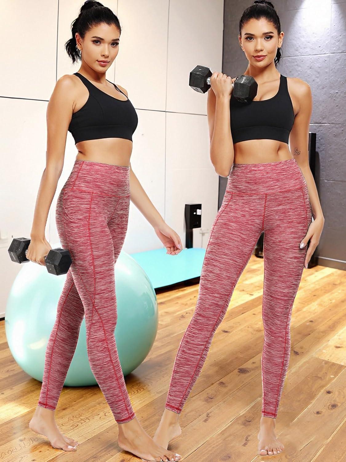 imageNELEUS womens Soft9033 Yoga Pant 3 Packblack grey red