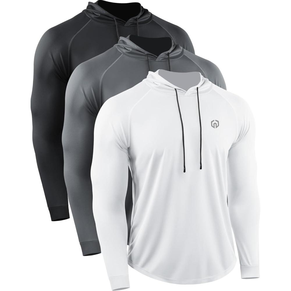 imageNELEUS mens Soft5147 BlackGreyWhite 3 Pack