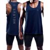 imageNELEUS Mens 3 Pack Dry Fit YBack Muscle Tank Workout Gym Shirt5031 3 Pack Black blue navy