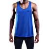 imageNELEUS Mens 3 Pack Dry Fit YBack Muscle Tank Workout Gym Shirt5031 3 Pack Black grey blue