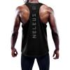imageNELEUS Mens 3 Pack Dry Fit YBack Muscle Tank Workout Gym Shirt5031 3 Pack Black grey navy Blue