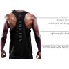 imageNELEUS Mens 3 Pack Dry Fit YBack Muscle Tank Workout Gym Shirt5031 3 Pack Black grey navy Blue