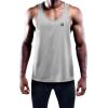 imageNELEUS Mens 3 Pack Dry Fit YBack Muscle Tank Workout Gym Shirt5031 3 Pack Black grey white
