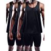 imageNELEUS Mens 3 Pack Dry Fit YBack Muscle Tank Workout Gym Shirt5031 3 Pack BlackBlackBlack