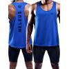 imageNELEUS Mens 3 Pack Dry Fit YBack Muscle Tank Workout Gym Shirt5031 3 Pack Blue red yellow