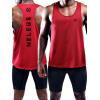 imageNELEUS Mens 3 Pack Dry Fit YBack Muscle Tank Workout Gym Shirt5031 3 Pack Blue red yellow