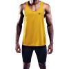 imageNELEUS Mens 3 Pack Dry Fit YBack Muscle Tank Workout Gym Shirt5031 3 Pack Red yellow navy