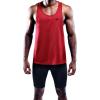 imageNELEUS Mens 3 Pack Dry Fit YBack Muscle Tank Workout Gym Shirt5031 3 Pack Red yellow navy