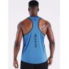 imageNELEUS Mens 3 Pack Dry Fit YBack Muscle Tank Workout Gym Shirt5097 BlackGreyLight Blue 3 Pack