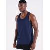 imageNELEUS Mens 3 Pack Dry Fit YBack Muscle Tank Workout Gym Shirt5097 BlackGreyNavy Blue 3 Pack
