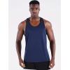 imageNELEUS Mens 3 Pack Dry Fit YBack Muscle Tank Workout Gym Shirt5097 BlackNavyLight Blue 3 Pack