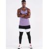 imageNELEUS Mens 3 Pack Dry Fit YBack Muscle Tank Workout Gym Shirt5097 PurplePinkWhite 3 Pack