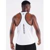 imageNELEUS Mens 3 Pack Dry Fit YBack Muscle Tank Workout Gym Shirt5097 WhiteWhiteWhite 3 Pack