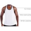 imageNELEUS Mens 3 Pack Dry Fit YBack Muscle Tank Workout Gym Shirt5097 WhiteWhiteWhite 3 Pack