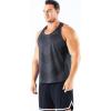 imageNELEUS Mens 3 Pack Dry Fit YBack Muscle Tank Workout Gym Shirt5161 BlackGreyRed