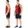 imageNELEUS Mens 3 Pack Dry Fit YBack Muscle Tank Workout Gym Shirt5161 BlackGreyRed