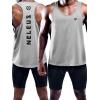 imageNELEUS Mens 3 Pack Dry Fit YBack Muscle Tank Workout Gym ShirtBlackGreyOlivegreen