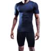 imageNELEUS Mens 3 or 4 Pack Workout Athletic Compression Shirts5003 Black grey navy Blue 3 Pack