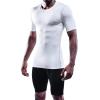 imageNELEUS Mens 3 or 4 Pack Workout Athletic Compression Shirts5003 Black grey white 3 Pack