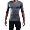imageNELEUS Mens 3 or 4 Pack Workout Athletic Compression Shirts5003 Black grey white 3 Pack