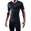 imageNELEUS Mens 3 or 4 Pack Workout Athletic Compression Shirts5003 Black grey white 3 Pack